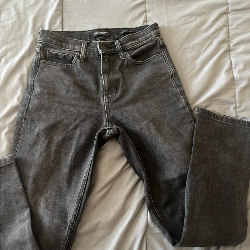 Banana Republic Dark Gray High-Rise Jeans